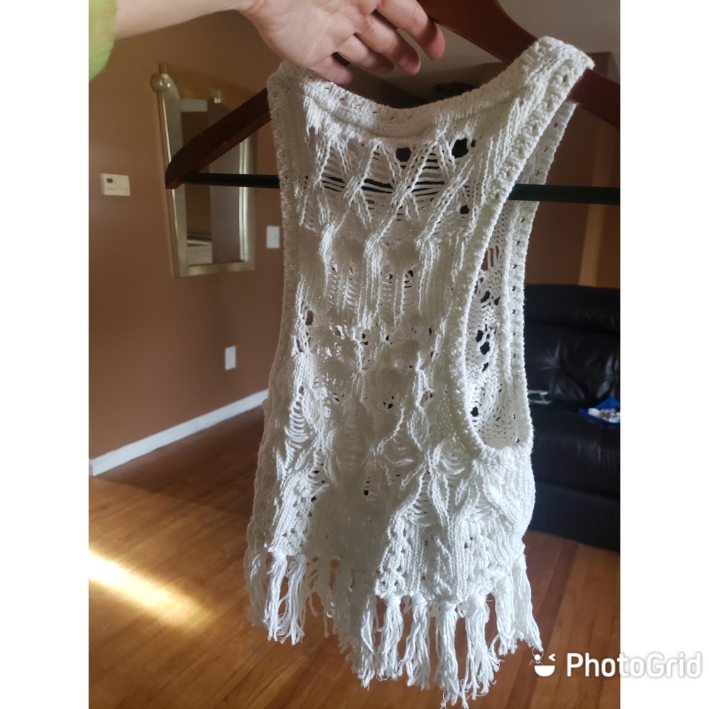 VS knit crochet fitted crop/ XS-S